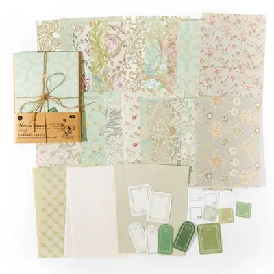 Papier Décoratif Vintage - 40 Feuilles Florales pour Scrapbooking