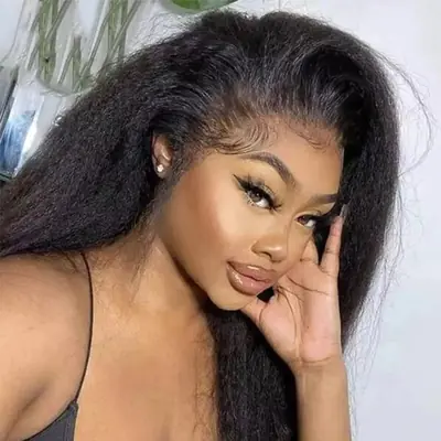 Image de Perruque Lace Frontal Yaki Brésilienne Naturelle