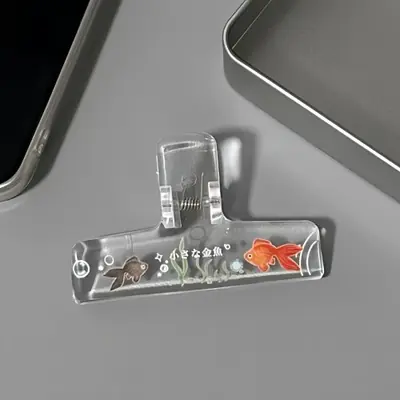 Porte-documents Poisson Doré Transparent - Déco Mignonne & Pratique