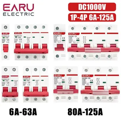 Image de Disjoncteur solaire DC 1000V - Protection PV 6A à 125A
