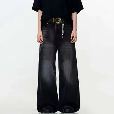 Image de Jeans Homme Droit Décontracté - Style Américain Baggy