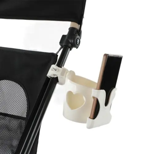 Image de Support Multi-Fonction pour Poussette Bébé - Porte-Gobelet, Bouteille & Téléphone