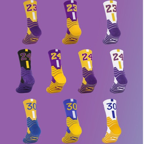 Image of Premium Elite Basketball Socks for Men, Kids & Boys –科比 Bryant Inspired Athletic Performance Tube Socks with Jordan Style Design for Training and Sports