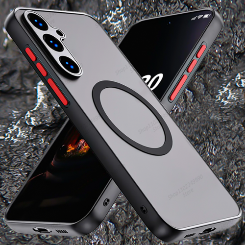 Afbeelding van Schokbestendige Magnetische Armor Hoes voor Samsung Galaxy A56 5G, A36, A26, A16, A55, A35, A25, A15, A54, A34, A14, A53, A13, A52s – Doorschijnende Telefooncover met Bescherming tegen Vallen