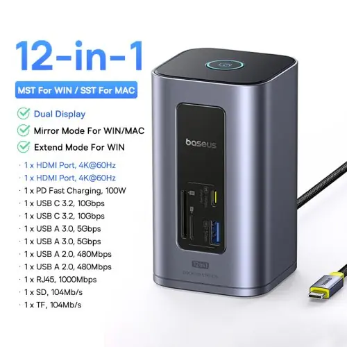 12-en-1 HDMI SD TF
