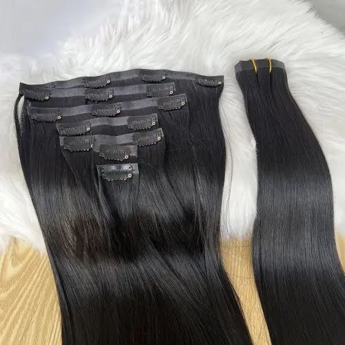 Image de Extensions Cheveux Naturelles 100g - 7 Pièces Invisibles