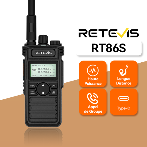 Zdjęcie Retevis RT86S – Mocny Radiotelefon z VOX i Ładowaniem USB-C
