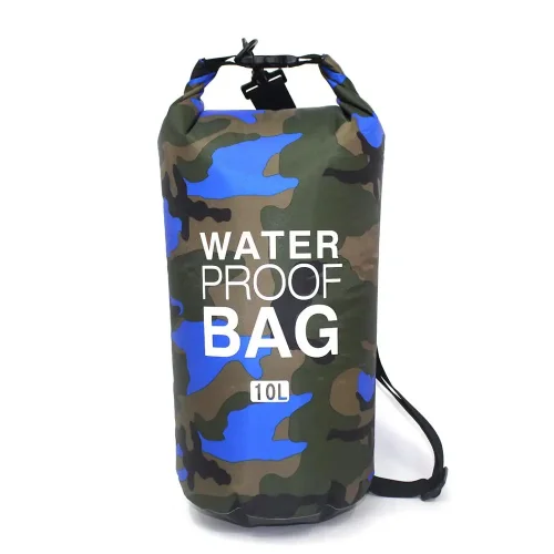 Afbeelding van 2/5/10/15/20/30L Outdoor Camouflage Waterdichte Draagbare Rafting Duiken Dry Bag Sack PVC Gecoate Zwemtassen voor Riviertrekking