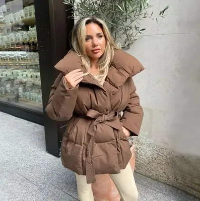 Image de Veste Hiver Femme Col Montant - Style Décontracté & Chaud