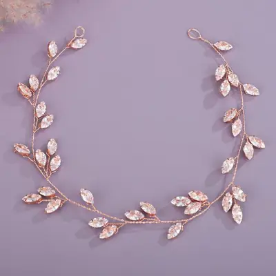Image de Bandeau de Cheveux en Argent Fait Main - Accessoire Élégant pour Mariée