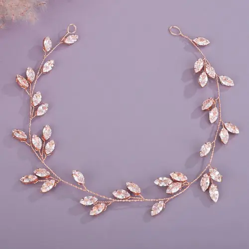 Image de Bandeau de Cheveux en Argent Fait Main - Accessoire Élégant pour Mariée