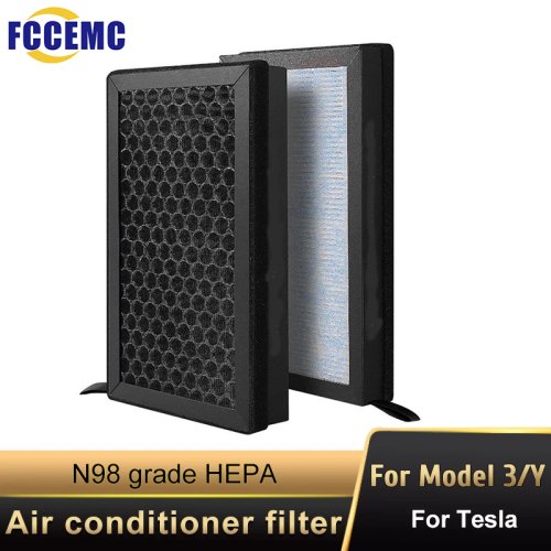 Immagine di Kit di Sostituzione Filtro Aria HEPA N98 con Carbone Attivo PM2.5 per Tesla Modello 3 e Modello Y – Filtrazione Avanzata per l'aria Condizionata Auto
