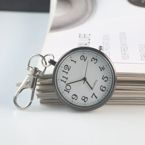 Zdjęcie Luminous kwarcowe zegarki kieszonkowe moda pielęgniarka zegarek kieszonkowy brelok zegar z baterią cyfry arabskie Dial Reloj De Bolsillo