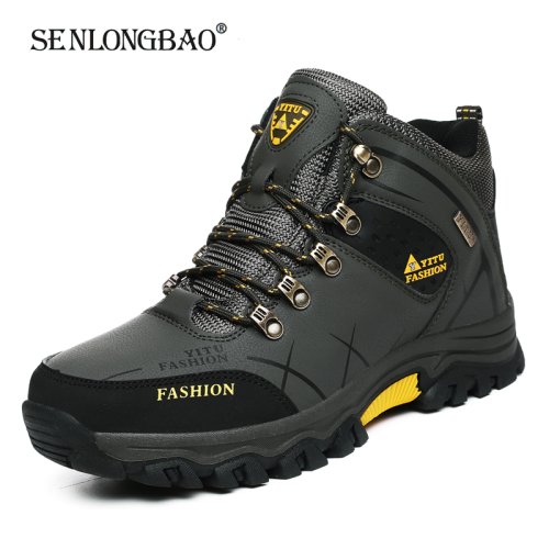 Afbeelding van Warmte en Waterdichte Heren Winter Snowboots van Echt Leder – Super Warme Outdoor Wandelschoenen & Werkschoenen voor Mannen, Maat 39 tot 47