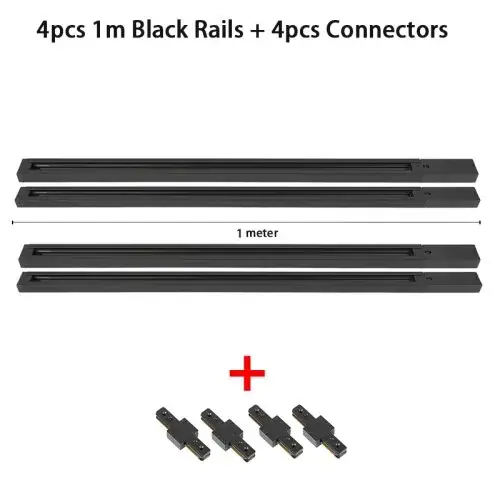 4pcs 1m noir
