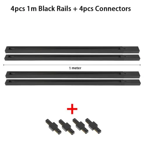 4pcs 1m negro
