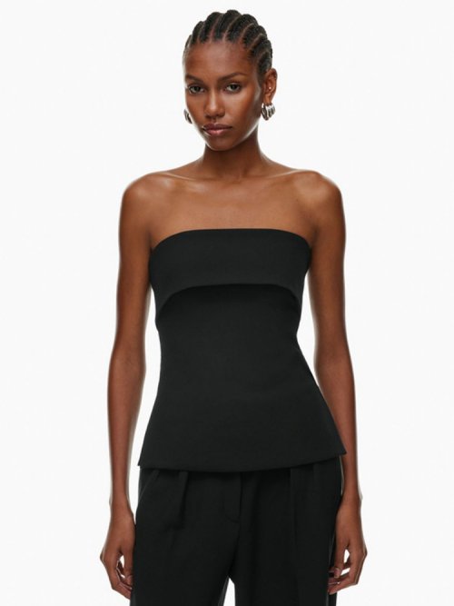 Immagine di Top a tubo solido per le donne Reggiseno senza spalline Couverture Slash Neck Lenceria Femenina Backless Bralette Femme Split Bandeau Top Sexy