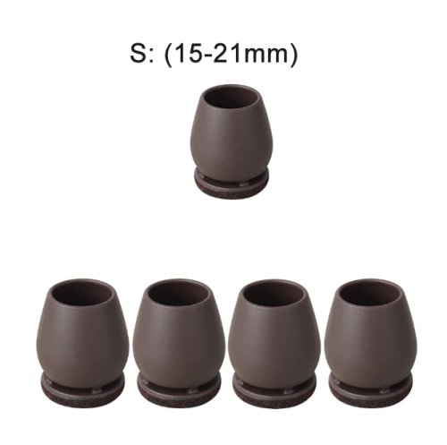 Immagine di Protezioni per Pavimento da 8 Pezzi con Cuscinetti in Feltro Spessi e Copri Piedi in Silicone per Sedie, Tavoli e Mobili - Proteggi il Pavimento con Stile e Durabilità