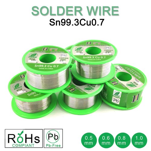Image of High-Purity Lead-Free Solder Wire Sn99.3Cu0.7 with Flux Core – Environmentally Friendly Tin Soldering Wire Roll for Precision Electronics Welding