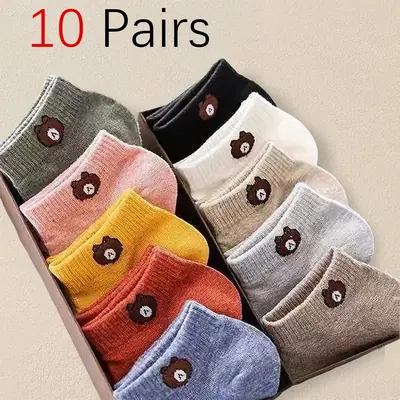Image de 10 Paires de Chaussettes Dessins Animés pour Femmes