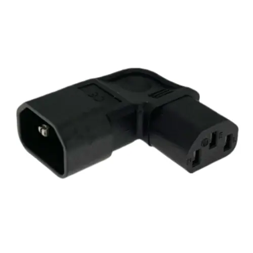 Image de Adaptateur IEC C14 à C13 90° - Prise Angle Droit