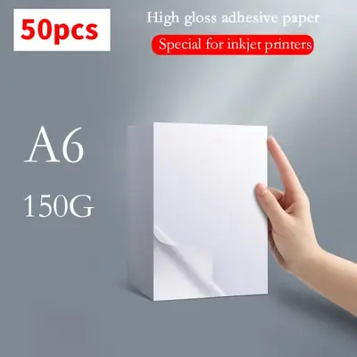 Papier Photo Autocollant A4/A5/A6 - Brillant & Imprimable