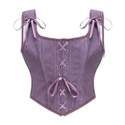 Image de Gilet Corset Vintage Armée - Style Punk Gothique