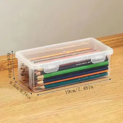 Trousse à Crayons Translucide Grande Capacité