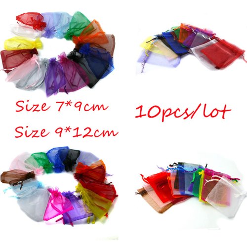 10x Organza Zakjes voor Sieraden - Elegant Verpakking voor DIY & Huwelijkscadeaus