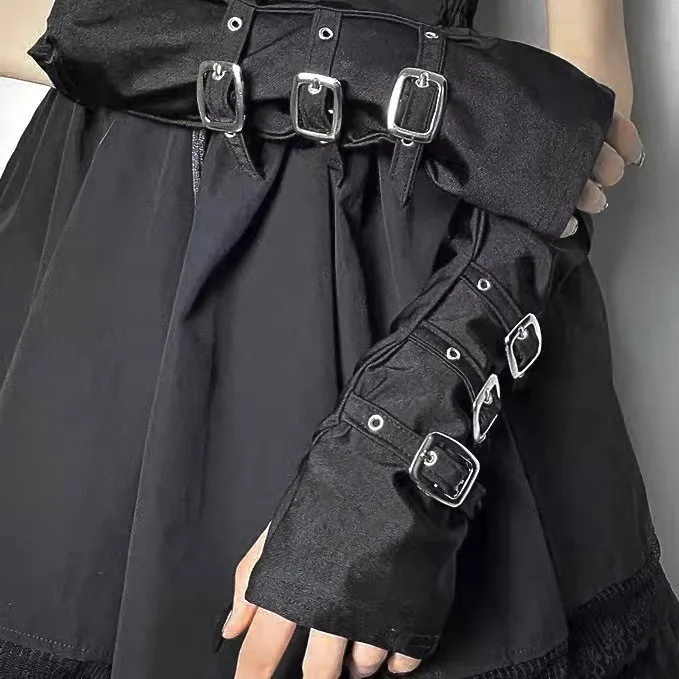 Afbeelding van 2024 Trendy Punkstijl Vingerloze Handschoenen van Spandex voor Vrouwen – Perfect voor Lolita, Cosplay, Optredens en Streetdance