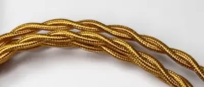 Image de Câble textile vintage torsadé - Élégance rétro pour vos luminaires