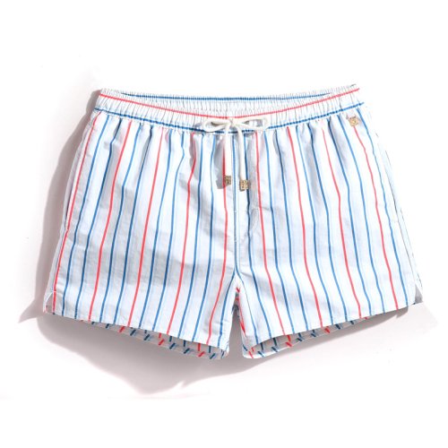 Image of Men's Stylish Stripe Summer Shorts – Fashionable Beach & Board Shorts in Plus Size