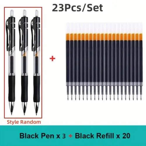 23 pièces ensemble noir