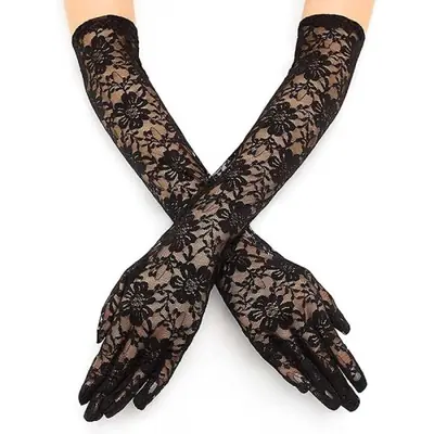 Image de Gants Longs Dentelle Transparente - Style Lolita & Y2K