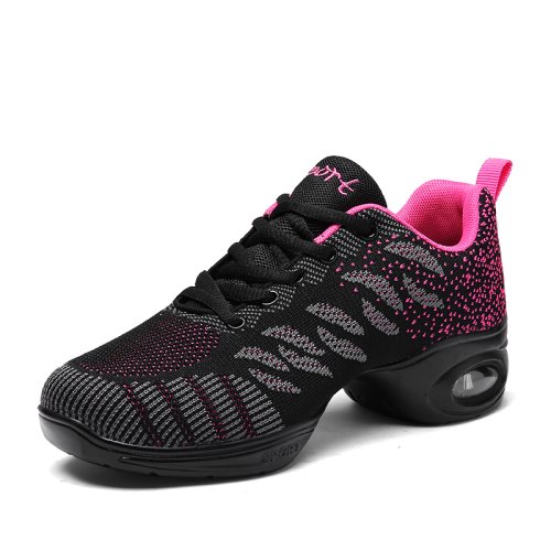 Immagine di Scarpe da Ballo Moderne per Donna con Cuscino d'Aria e Tessuto Traspirante in Rete – Scarpe da Ginnastica Elastica e Comoda per Danza Femminile
