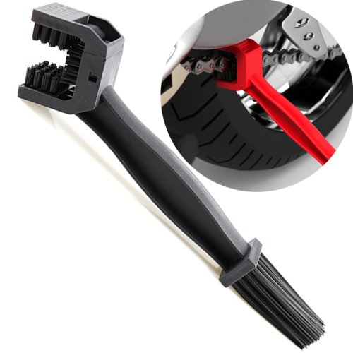 Immagine di Kit Accessori Moto Completo: Spazzola per Catena, Pulitore e Copertura per NC700, Tracer 700, Honda Hornet, Yamaha Raptor 700, TDM, CBR 600 RR