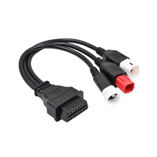 Imagen de Conector de diagnóstico OBD2 de motocicleta de 3 4 6 pines para Yamaha 3PIN 4PIN para Honda 6Pin 3 en 1 adaptador de extensión de enchufe OBD de motocicleta