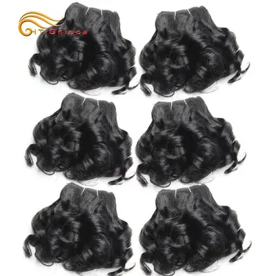 Image de Extensions Courtes Bouclées Brésiliennes Ombré - 8 Pouces