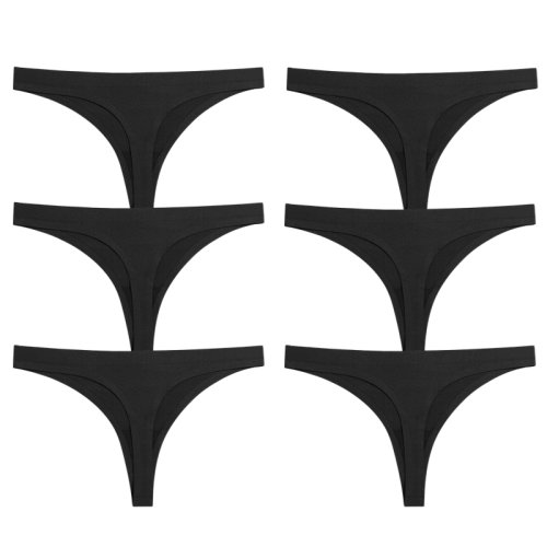 Imagen de Giczi 6 unids/set de bragas para mujer, tangas femeninas sin costuras, ropa interior de satén de sed...