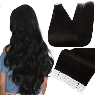 Image de Extensions Cheveux Humains Remy Blond Naturel - Double Face