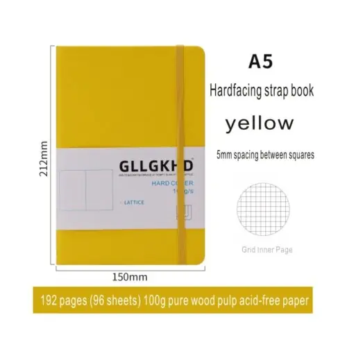 Image de Cahier A5 Faux Cuir avec Bande Élastique - Organisé & Pratique