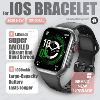 Image de Montre Connectée 2025 - Écran Full HD, Étanche IP68
