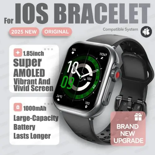 Image de Montre Connectée 2025 - Écran Full HD, Étanche IP68