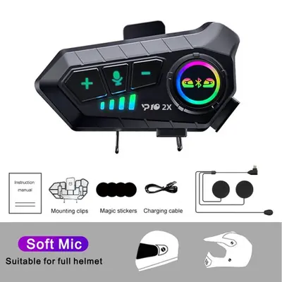Image de Casque Moto Bluetooth Interphone Sans Fil