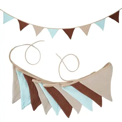 Image de Guirlande Fanions 6m - Décoration Fête Bébé, Carnaval, Mariage