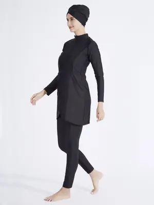 Image de Burkini Femme Imprimé Fleuri - Maillot de Bain Musulman