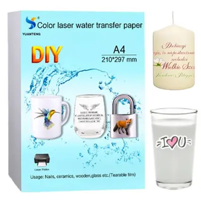 Image de Feuilles de Transfert Transparentes A4/A5 - Pour Céramique, Verre, Bois & Bricolage