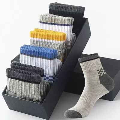 Image de Chaussettes Homme Vintage Sportives - Lot de 5 Paires