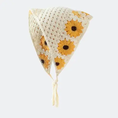Image de Écharpe Dentelle Fleurie - Accessoire Cheveux Féminin Chic