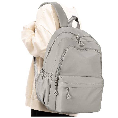 Immagine di Borsa da Scuola per Laptop con Tracolla in Nylon Impermeabile – Zaino Scolastico e da Viaggio per Adolescenti e Donne